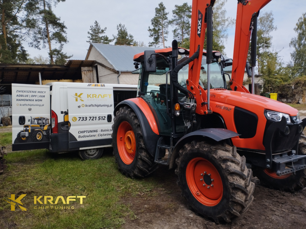 Kubota M5092 3.8 litra - podniesienie mocy, wyłączenie AdBlue / EGR / DPF