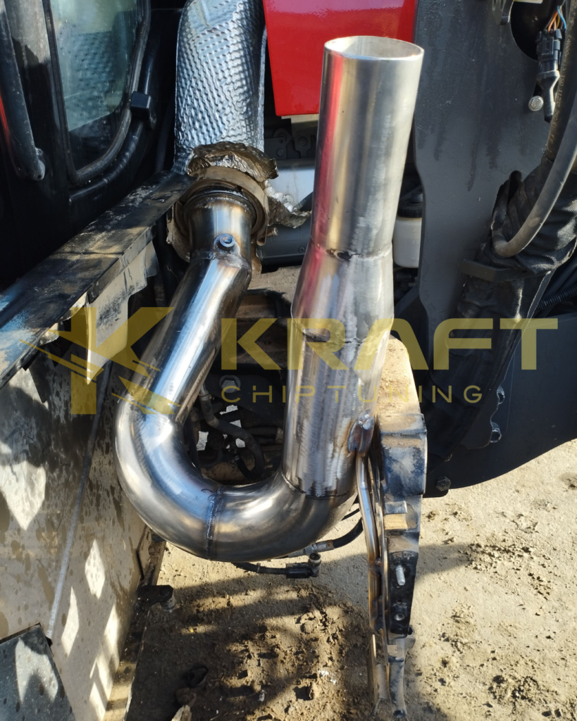Massey Ferguson 7715S 6.6 litra SISU - podniesienie mocy, wyłączenie AdBlue, usunięcie DPF wraz z wykonaniem wydechu ze stali nierdzewnej