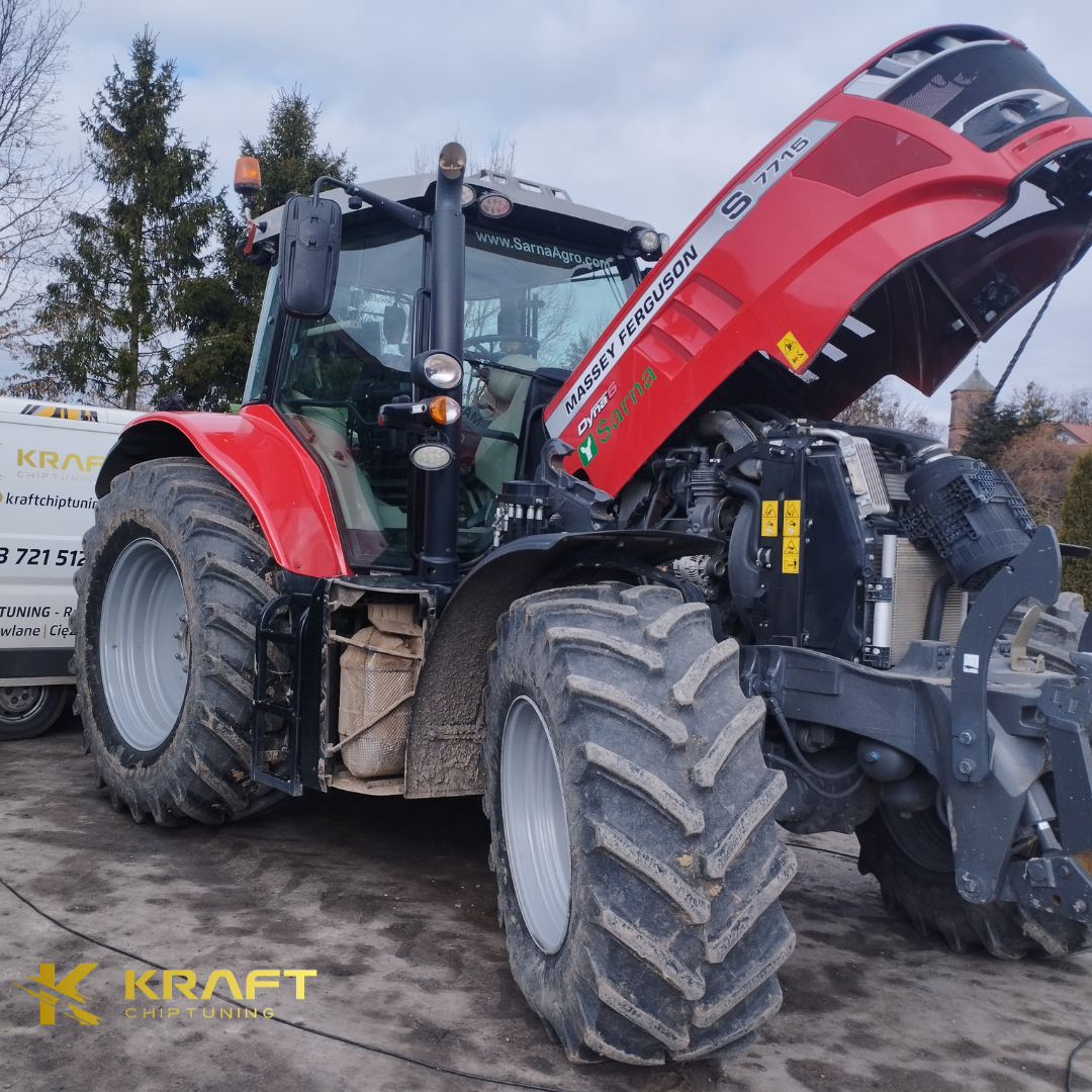 Massey Ferguson 7715S 6.6 litra SISU - podniesienie mocy, wyłączenie AdBlue, usunięcie DPF wraz z wykonaniem wydechu ze stali nierdzewnej
