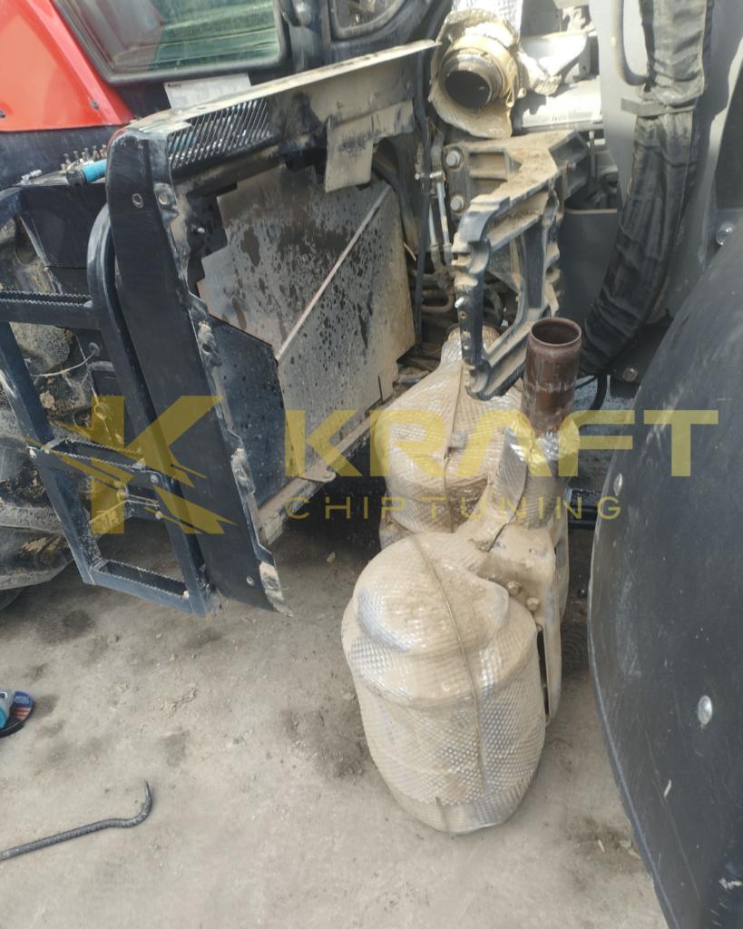 Massey Ferguson 7715S 6.6 litra SISU - podniesienie mocy, wyłączenie AdBlue, usunięcie DPF wraz z wykonaniem wydechu ze stali nierdzewnej