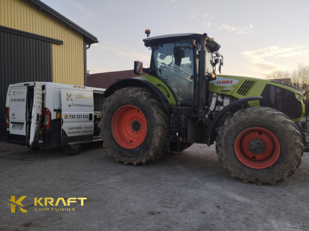 CLAAS Axion 850 6.7 litra - podniesienie mocy, wyłączenie AdBlue, EGR oraz DPF z wykonaniem wydechu ze stali nierdzewnej