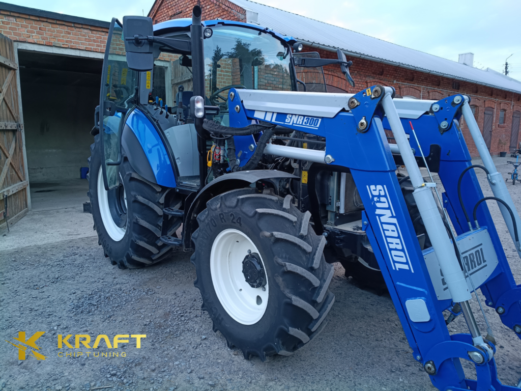 New Holland T5 90 3.6 litra - wyłączenie AdBlue, EGR oraz DPF z wykonaniem wydechu ze stali nierdzewnej