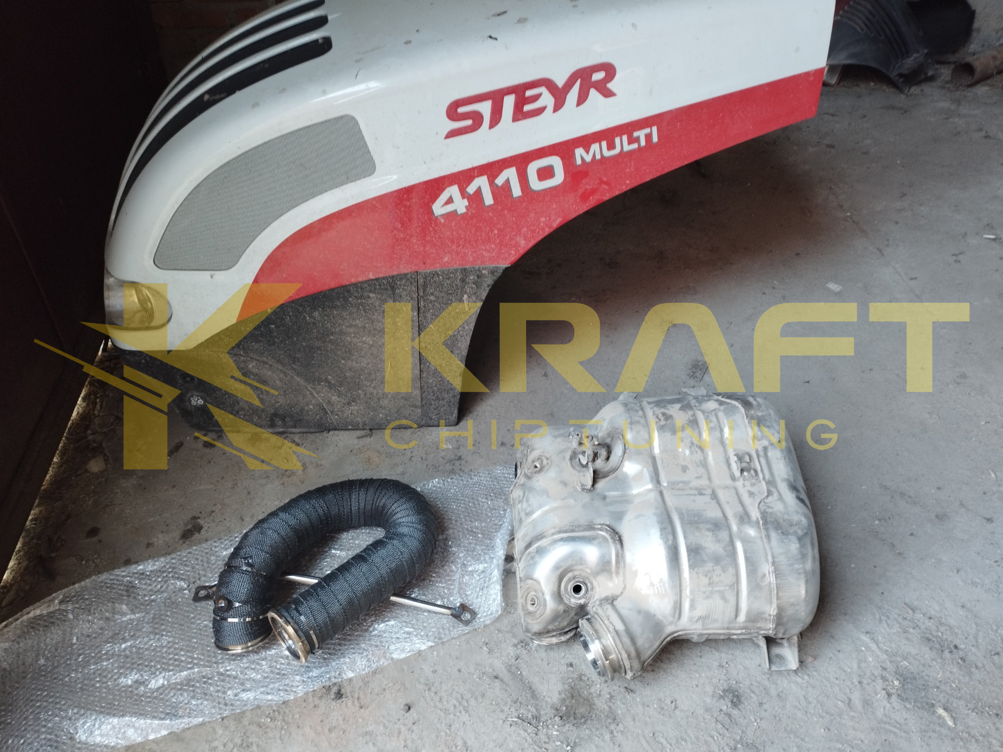 Wydech zamiast DPF CNH FPT 3_6 litra stage V z izolacja termiczna